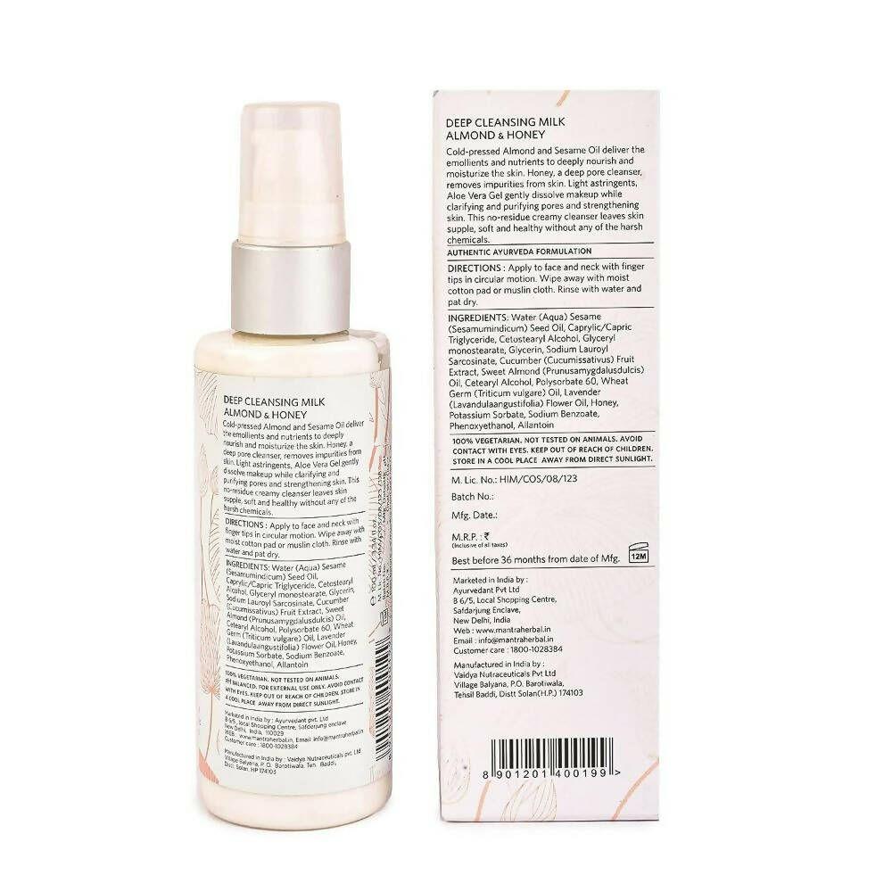 Mantra Herbal Deep Cleansing Milk Almond and Honey | Grocsy
