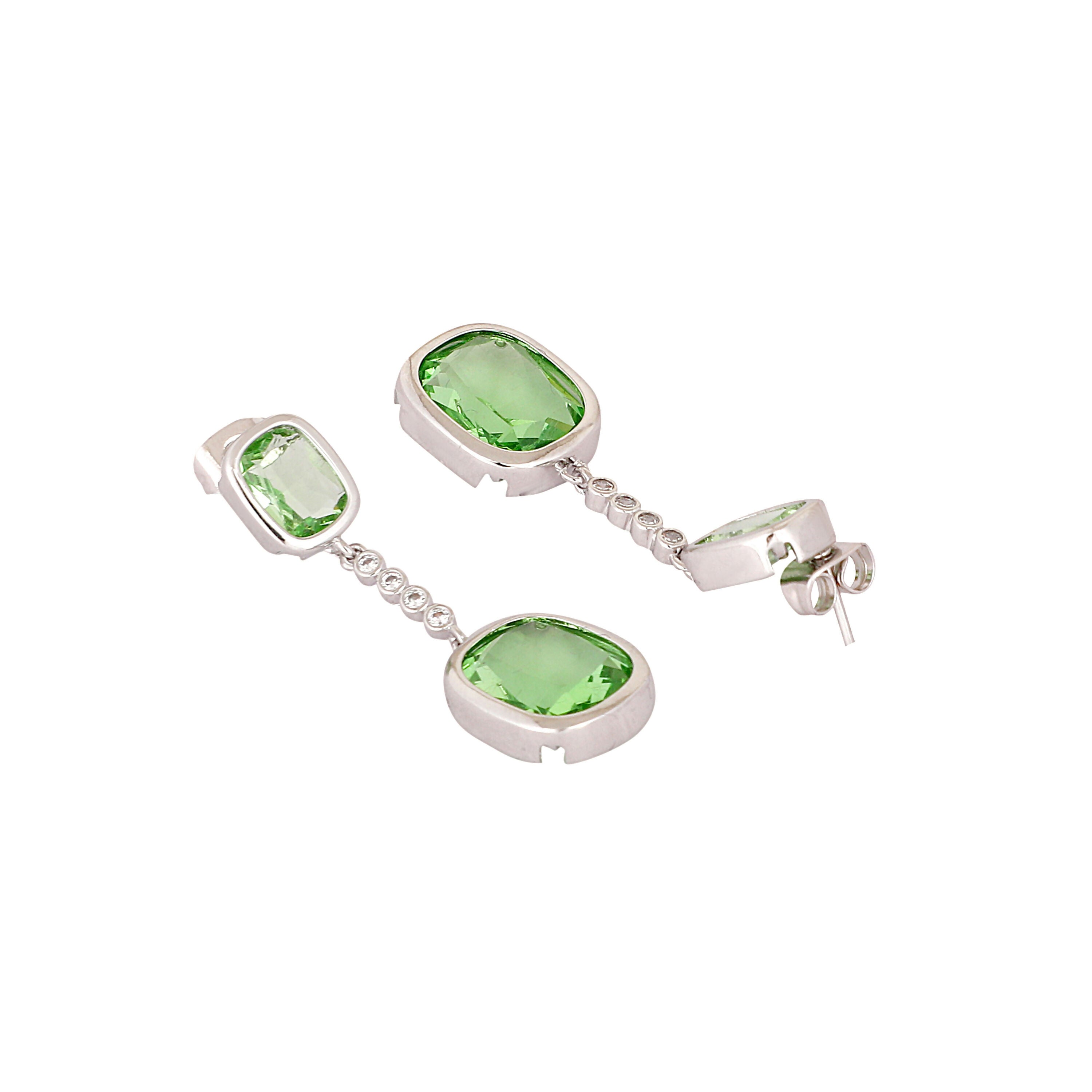 Nuyug Green Luxe Cascades Anti Tarnish Earrings | Grocsy