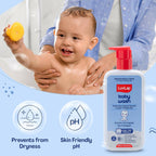 LuvLap Baby Wash with Milk Protein, Oatmeal, Shea Butter and Vitamin E | Grocsy