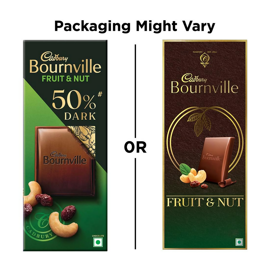 Cadbury Bournville Fruit And Nut Dark Chocolate Bar | Grocsy