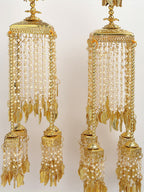 NVR Women's Pack Of 2 Gold-Polished & White Pearl Beaded Bridal Heavy Kaleera Sets | Grocsy