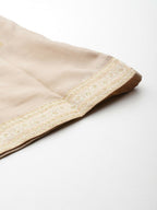 Ahalyaa Women's Traditional Wear Co-ords - Tan | Grocsy