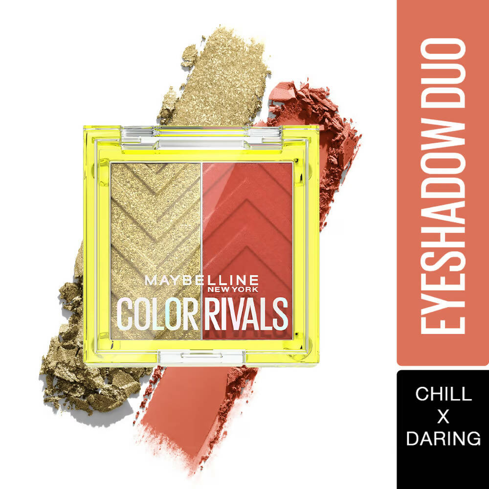 Maybelline New York Color Rivals Longwear Eyeshadow Duo - Chill X Daring | Grocsy