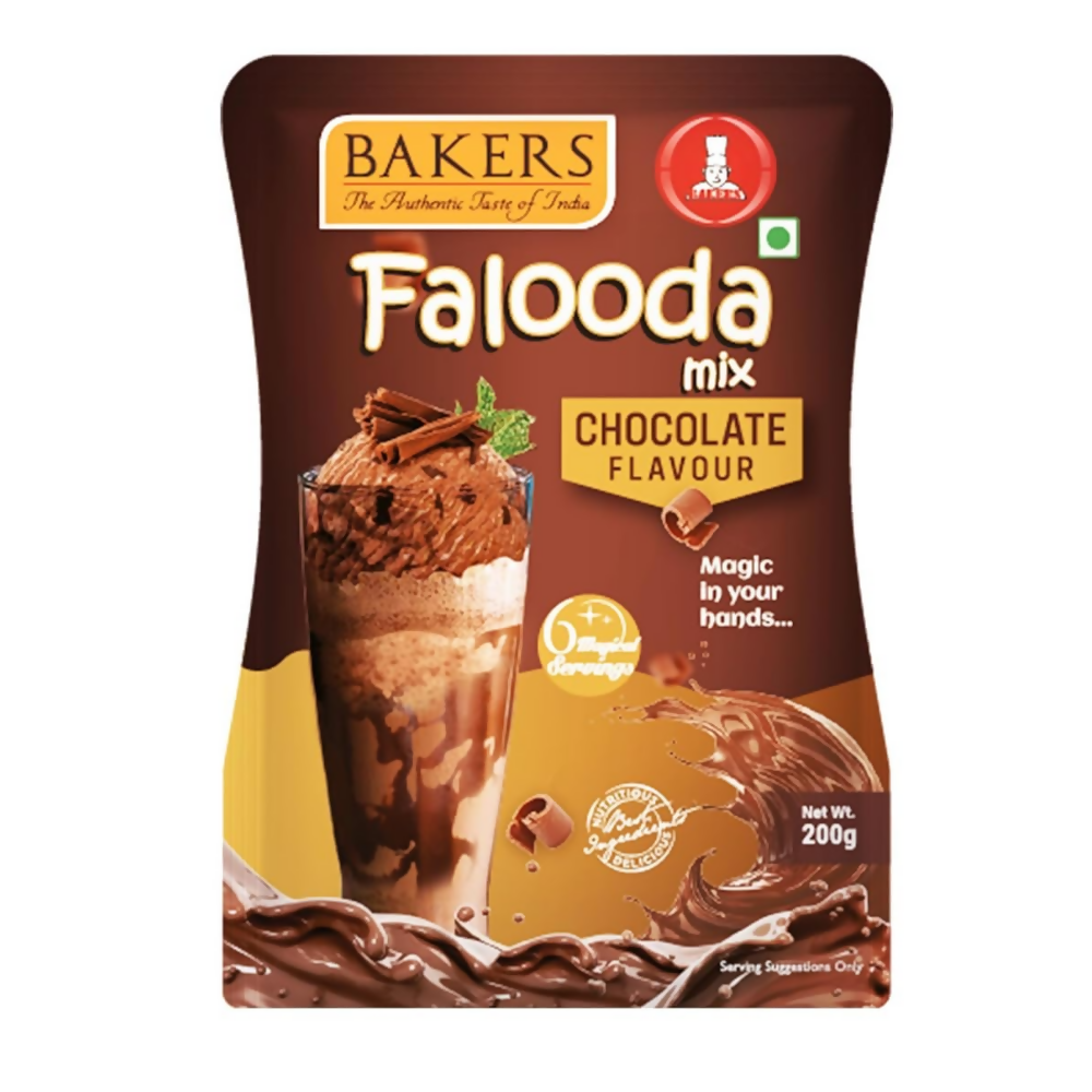 BAKERS Flavour Falooda Mix Powder Combo - Chocolate, Vanilla, Strawberry | Grocsy