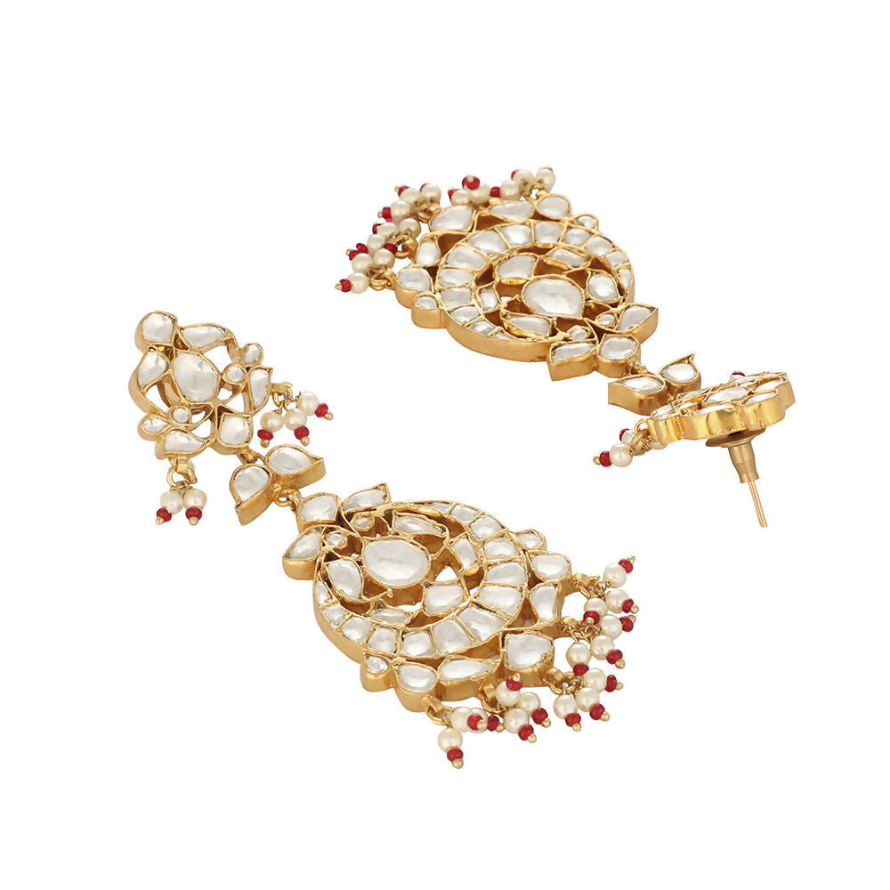 Nuyug 22K Gold Plated Serenoor Pearl Chandbali Earrings | Grocsy