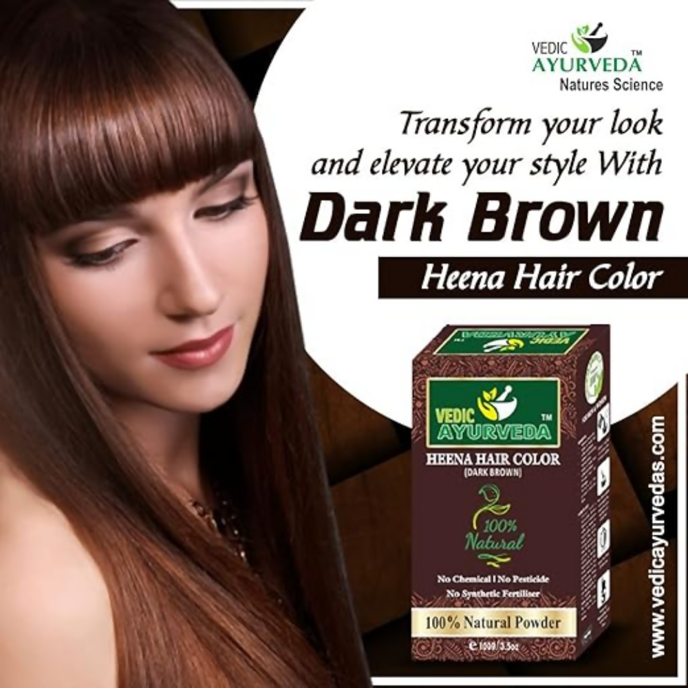 VedicAyurveda Dark Brown Hair Color | Grocsy