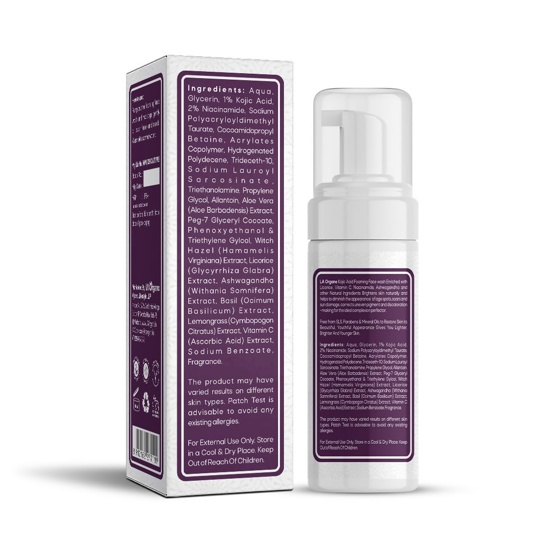 LA Organo Kojic Foaming Face Wash | Grocsy