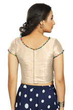 Aastha Fashion Women's Off White Art Silk Designer Party Wear Readymade Blouse | Grocsy