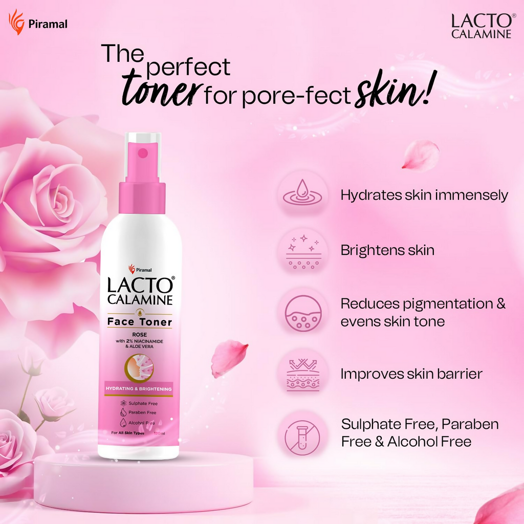 Lacto Calamine Rose Water Toner | Grocsy