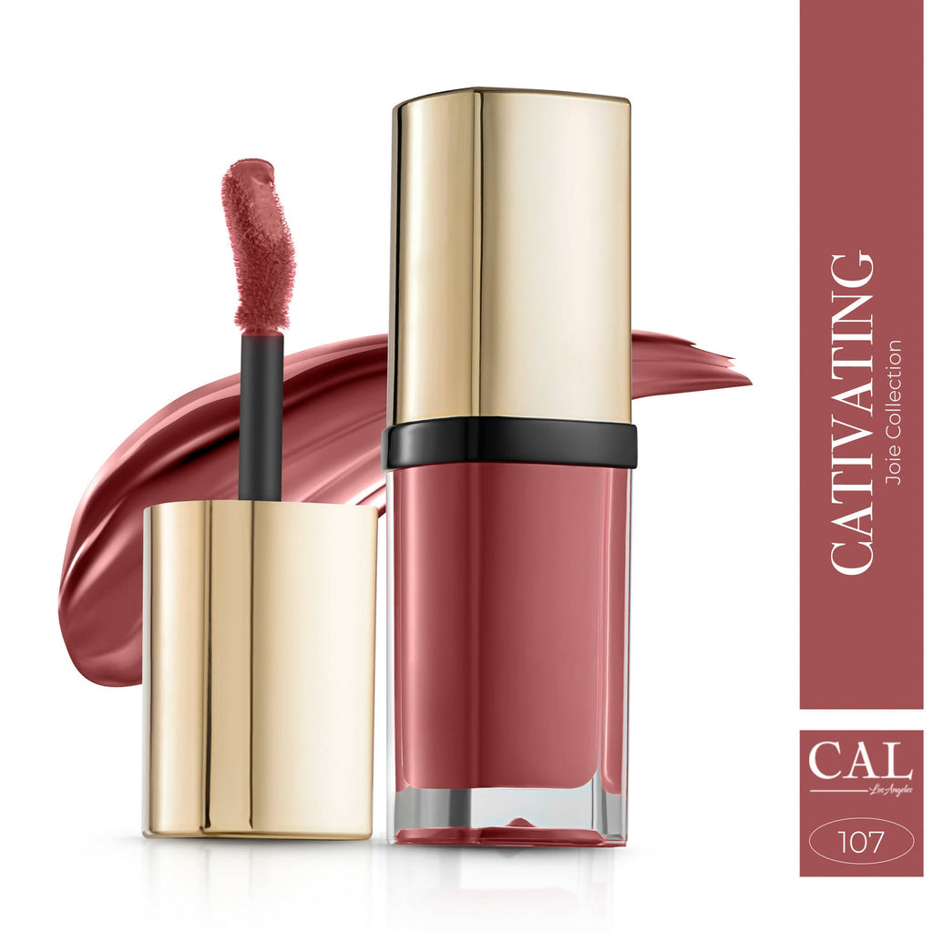 CAL Los Angeles Joie Collection Liquid Matte Pink Lipstick - Captivating 107 | Grocsy