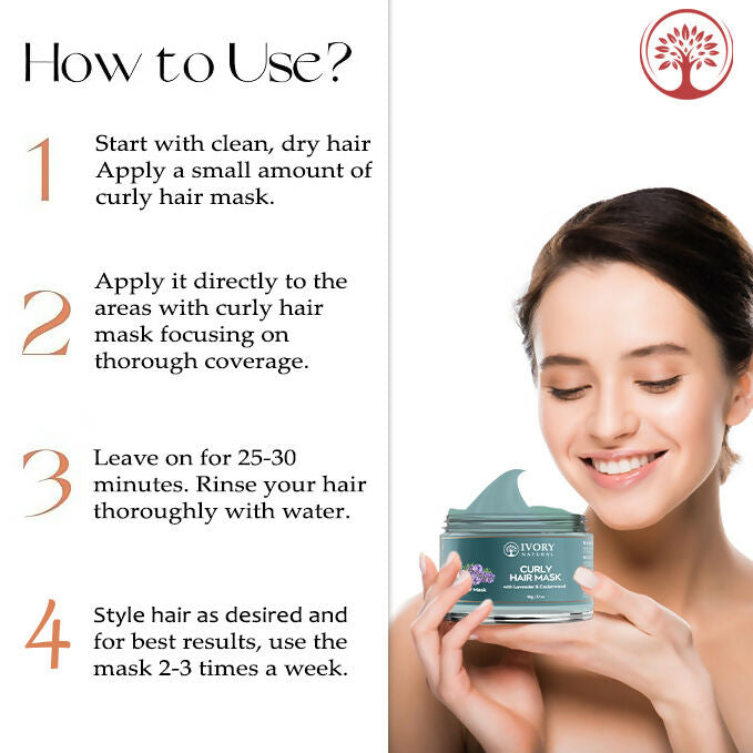 Ivory Natural Curly Hair Mask - Natural Smooth Even Curls For Both Men & Women | Grocsy