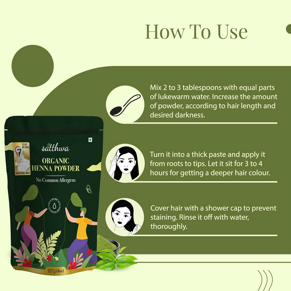 Satthwa Organic Henna Powder | Grocsy
