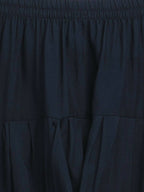 Ahalyaa Navy Blue Poly Rayon Silver Foil Print Kids Kurta Churidar Set For Boys | Grocsy