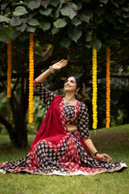 Yash Enterprise Multi Color Rayon Cotton Embroidery Semi Stitched Navratri Top Chaniya Choli | Grocsy