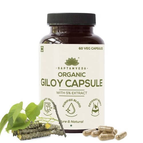 Saptamveda Organic Giloy Capsules | Grocsy