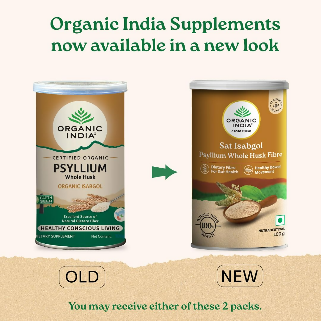 Organic India Sat Isabgol Psyllium Whole Husk Powder | Grocsy