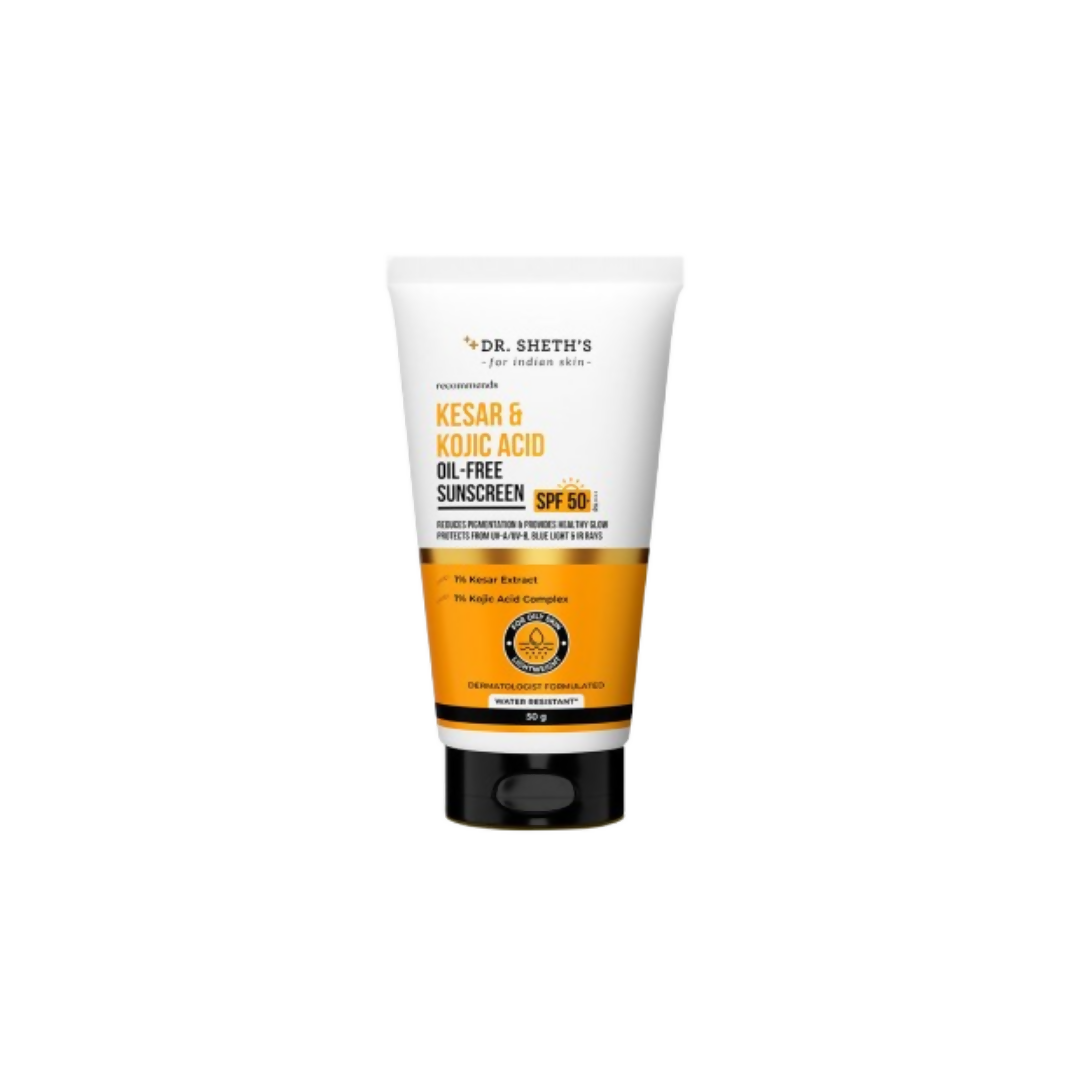 Dr. Sheth's Kesar & Kojic Acid Oil Free Sunscreen SPF 50+ PA++++ | Grocsy