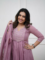 The52 Women's Beautiful Cotton Fabric Embroidery Work Straight Kurta Pant and Dupatta Set | Grocsy