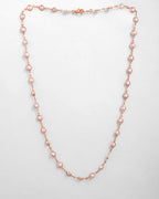 VOJ Gold-Polished Chain For Women With White Pearls | Grocsy