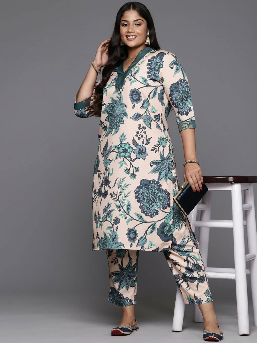 Ahalyaa Women's Traditional wear Kurta Set - Tan | Grocsy