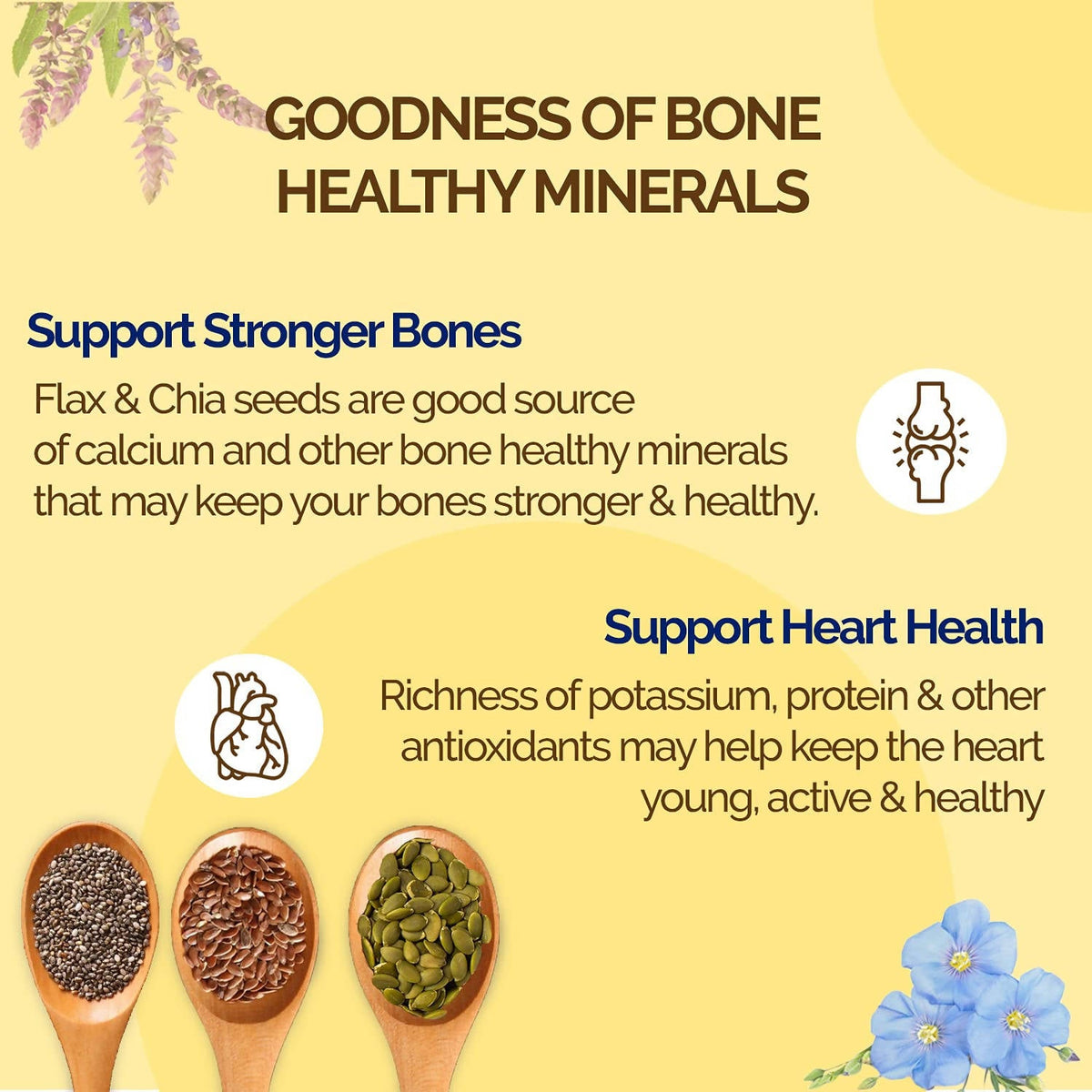 Neuherbs Organic Flax, Chia, and Pumpkin Seeds Combo | Grocsy