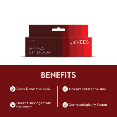 Jovees Sindoor Red Bright, Quick Drying & Long Lasting Smudge- Proof | Grocsy