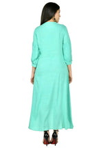 Joban Fashion Sea Green Cotton Rayon Kurta Set | Grocsy