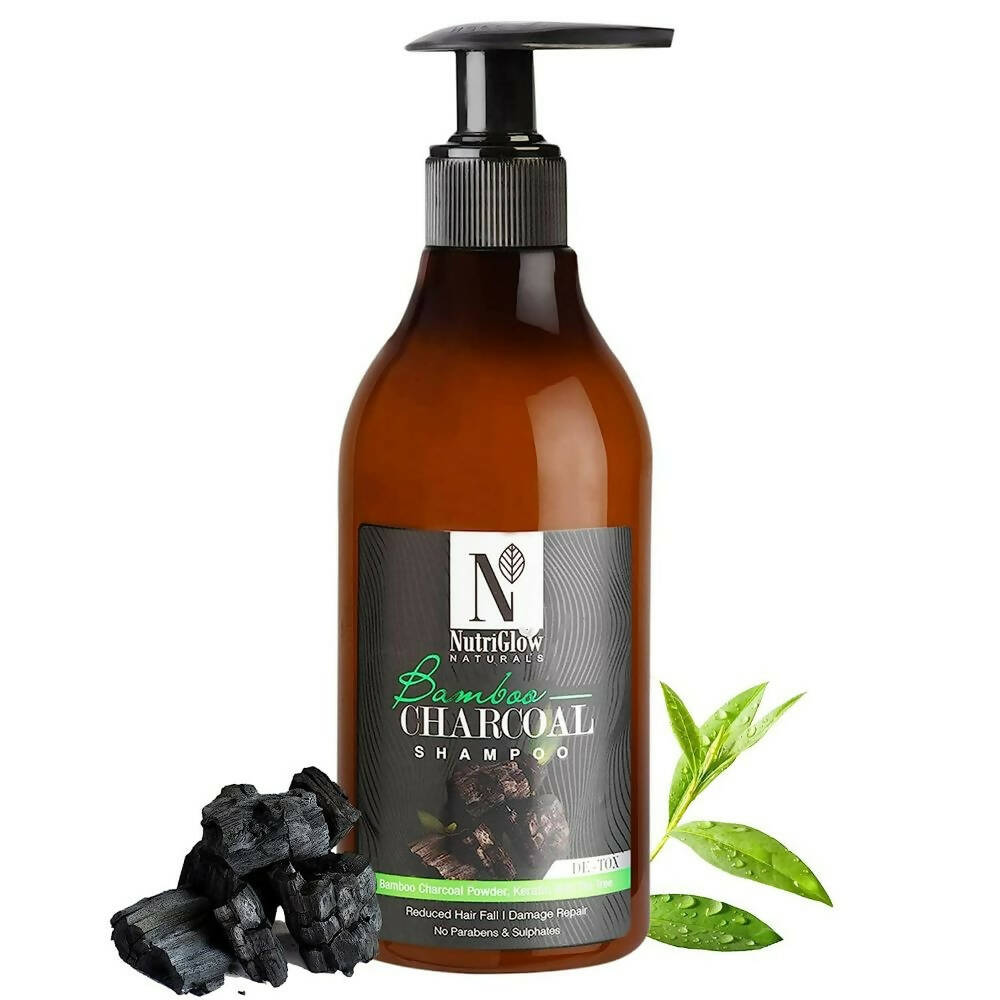 NutriGlow NATURAL'S Bamboo Charcoal Shampoo | Grocsy