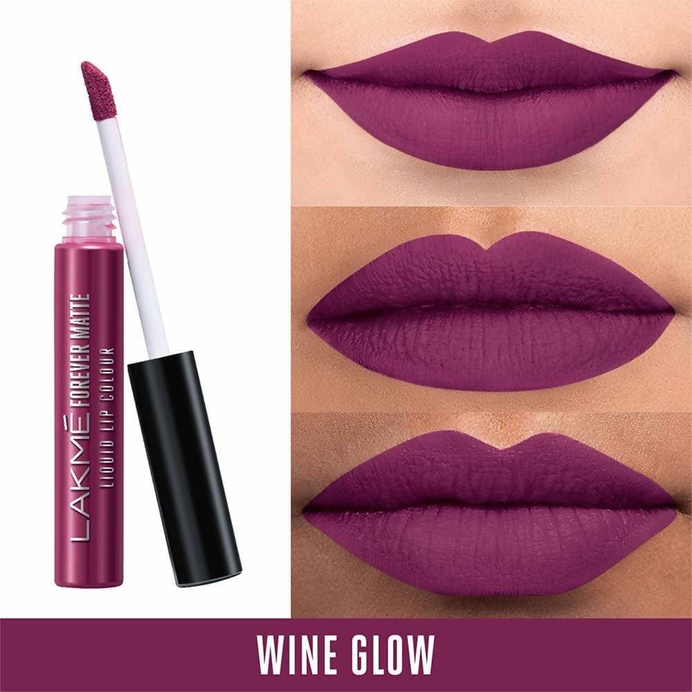 Lakme Forever Matte Liquid Lip Colour - Wine Glow | Grocsy