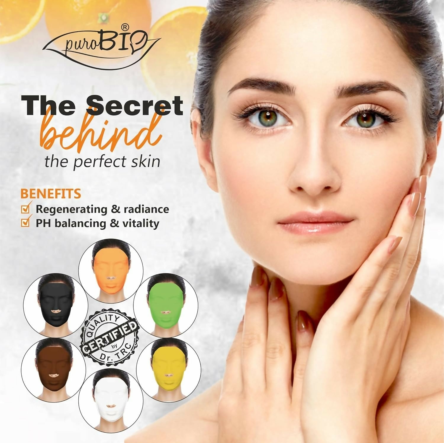 Purobio Algae Peel off Face Mask Brightening Vitamin C Facial Mask | Grocsy