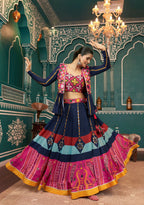 AI Fashion Multi Color Poly Maska Silk Designer Navratri Lehenga Choli Collection | Grocsy