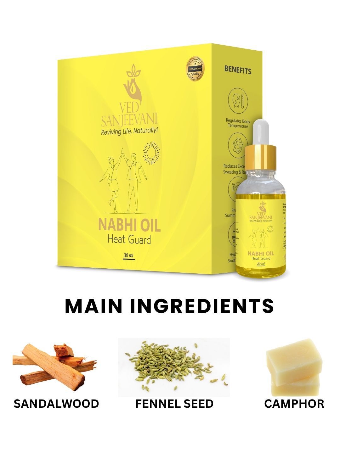 Ved Sanjeevani Heat Guard Nabhi Oil | Grocsy