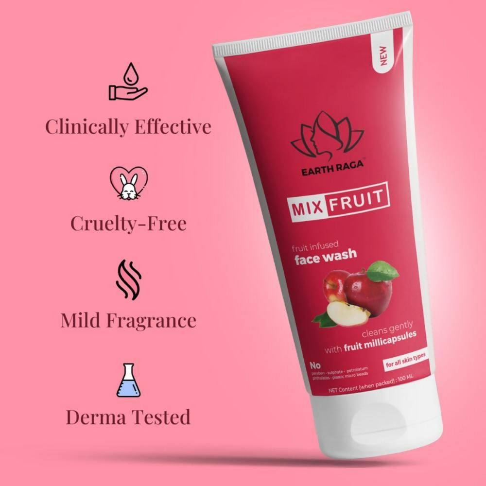 Earthraga Mix Fruit Face Wash | Grocsy