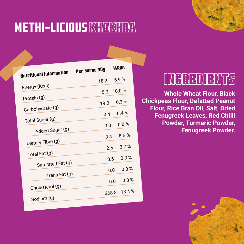 Knacks Coin Khakhra Crisps - Methi-Licious Flavour | Grocsy