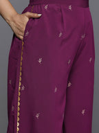 Ahalyaa Women's Traditional wear Co-ords - Purple | Grocsy