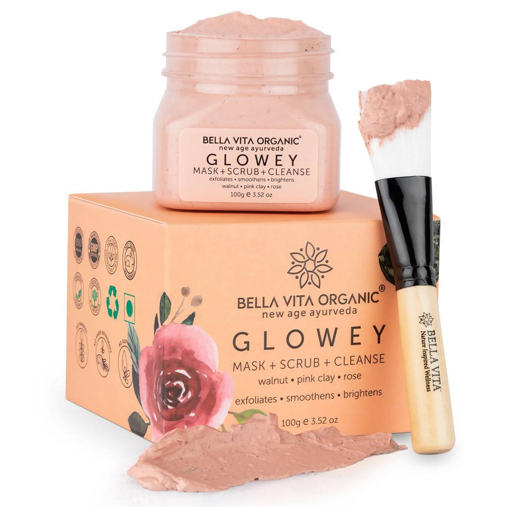Bella Vita Organic New Age Ayurveda Glowey Mask + Scrub + Cleanse | Grocsy