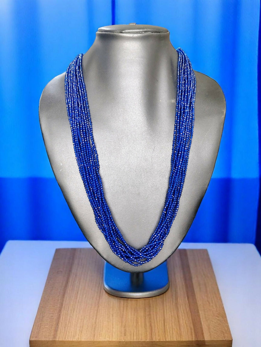 Inhanns Crystal Beads Luxe Edition – Multi-Layered Necklace - Royal Blue | Grocsy