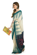 Vamika Sambalpuri Ikat Cotton Kargil Tsrite & Green Saree | Grocsy