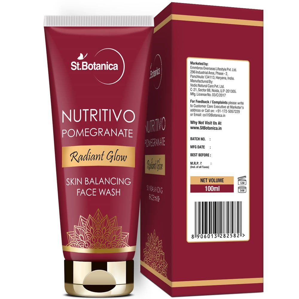 St.Botanica Nutritivo Pomegranate Radiant Glow Skin Balancing Face Wash | Grocsy