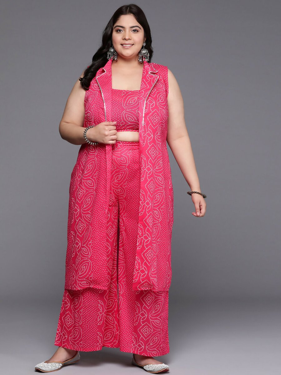 Ahalyaa Women's Traditional wear Co-ords - Pink | Grocsy