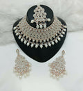 Joban Fashion Women Cream Stone Work Necklace Set | Grocsy
