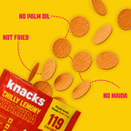 Knacks Coin Khakhra Crisps - Chilly Lemony Flavour | Grocsy