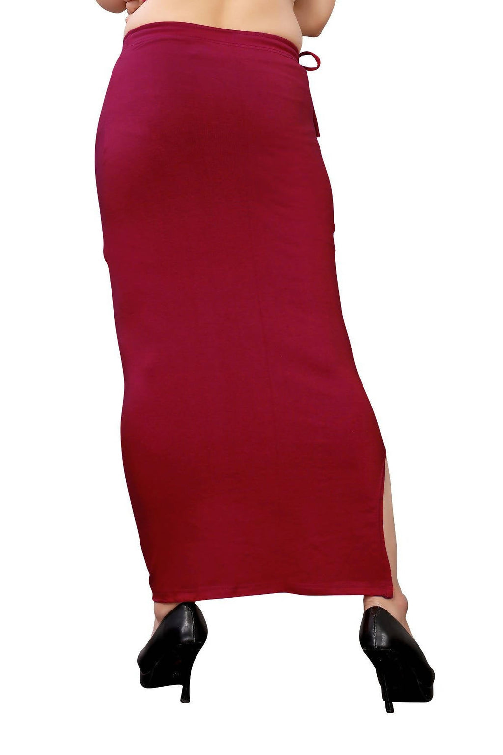 Vamika Maroon Cotton Lycra Petticoat | Grocsy