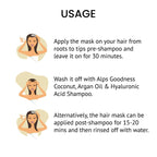 Alps Goodness Coconut Milk, Argan Oil and Hyaluronic Acid Hydrating and Nourishing Hair Mask | Grocsy