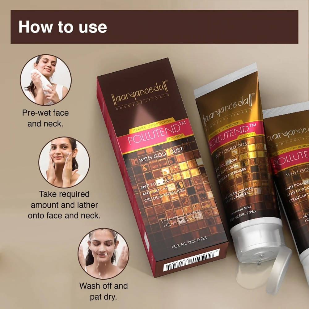 Aaryanveda Advance UV Protection Pollutend Face Wash | Grocsy