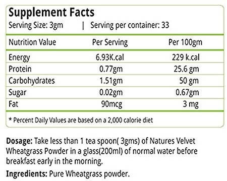 Nature's Velvet Wheat Grass Powder | Grocsy