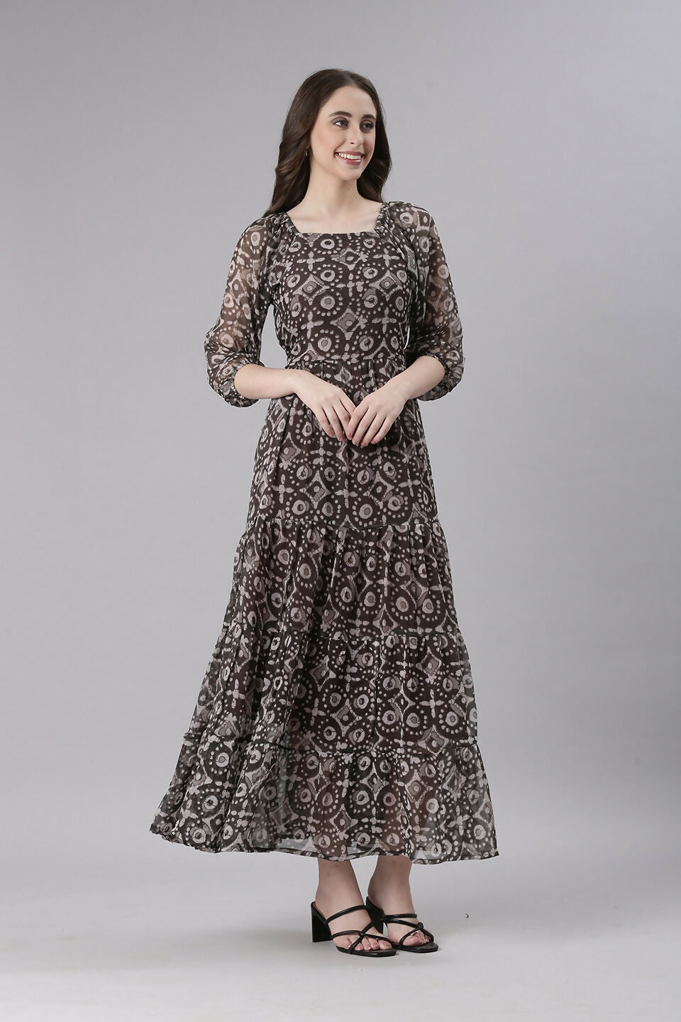Souchii Printed Maxi Dress | Grocsy