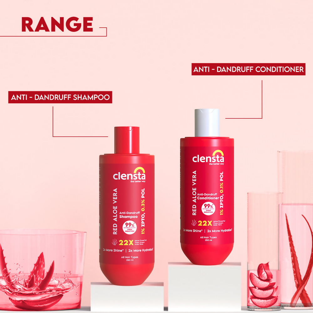 Clensta Red Aloe Vera Anti-Dandruff Shampoo | Grocsy