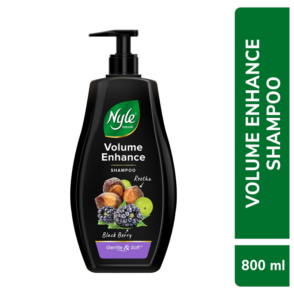 Nyle Naturals Volume Enhance Shampoo With Blackberry Reetha and Amla Gentle & Soft | Grocsy