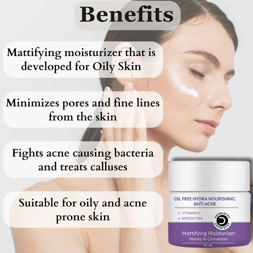 Dermistry Anti Acne Mattifying Moisturizer & Anti Acne Face Serum | Grocsy